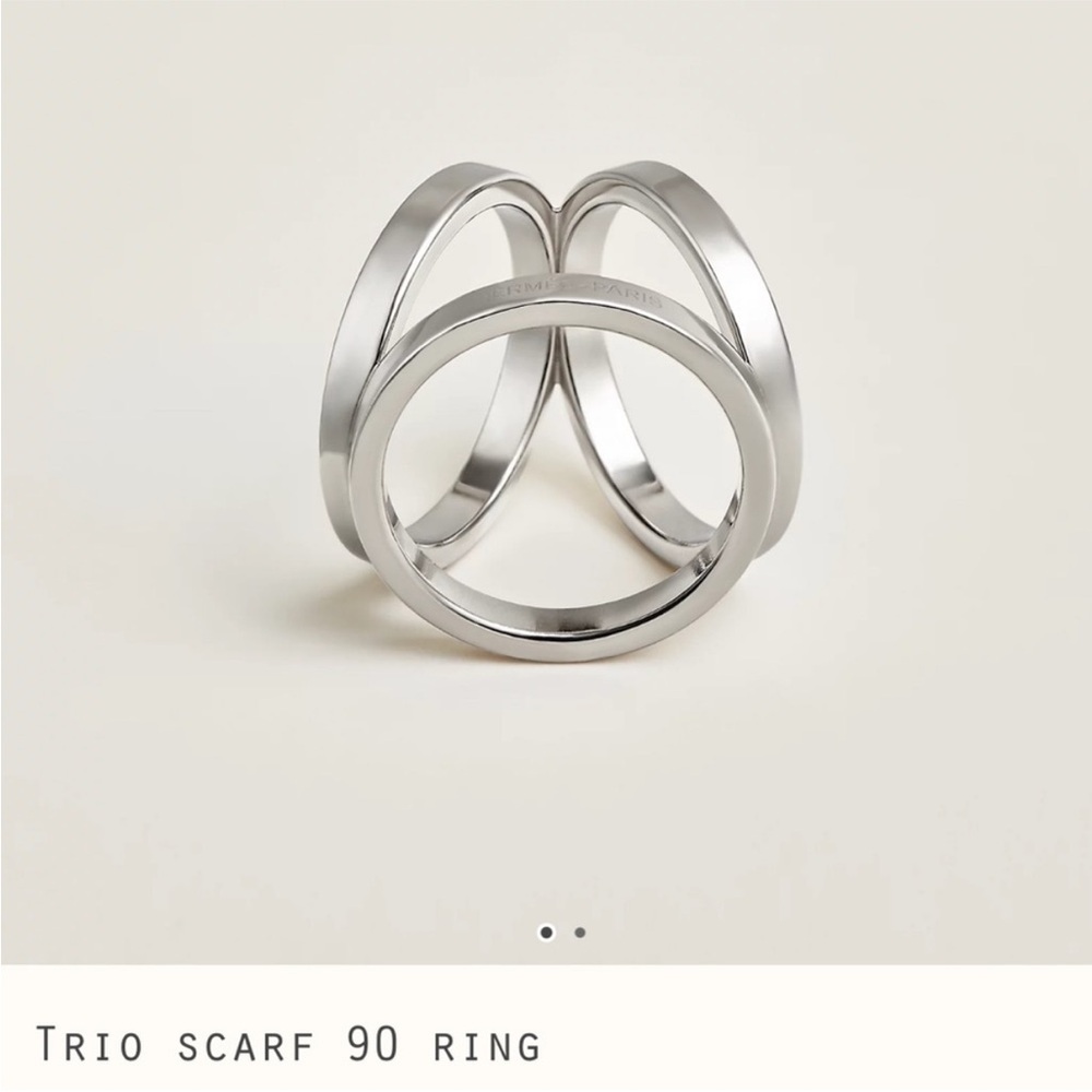 Hermes Palladium Scarf Ring